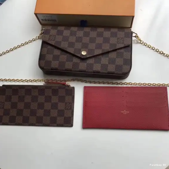 Vuitton Felicie Pochette Louis Bag N63032 Damier 0514